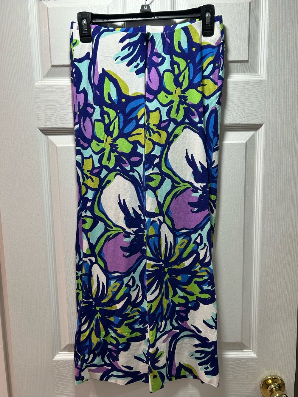 Lilly Pulitzer Wide-Leg Floral Pants in White, Blue, Purple & Green